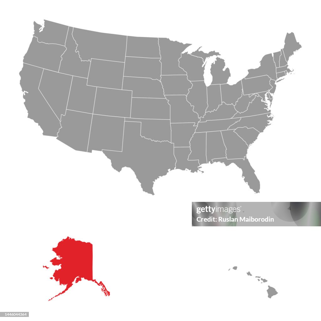 Vector Alaska State Map Alaska State Map Vector Illustration High-Res Vector Graphic - Getty Images