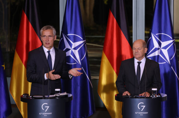 DEU: Scholz Meets With NATO Secretary General Stoltenberg