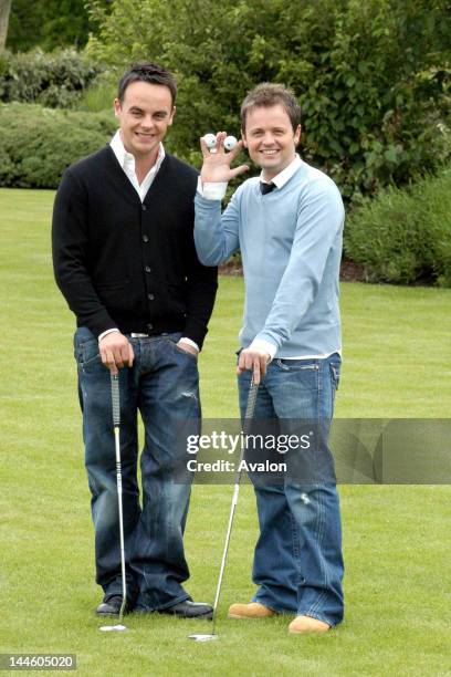 Anthony McPartlin and Declan Donnelly at the press launch for the Northern Rock All Star Golf Cup at the Celtic Manor Hotel, Newport, Wales.; 1st...