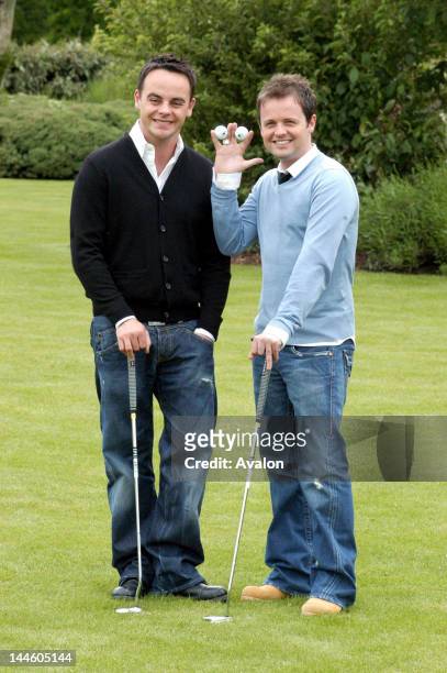 Anthony McPartlin and Declan Donnelly at the press launch for the Northern Rock All Star Golf Cup at the Celtic Manor Hotel, Newport, Wales.; 1st...