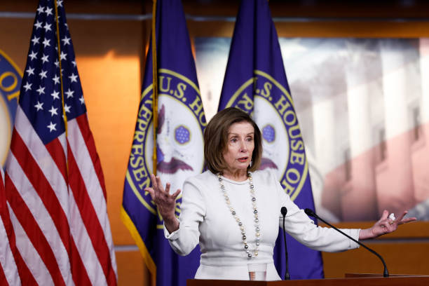 DC: Speaker Pelosi Holds Weekly Press Conference On Capitol Hill