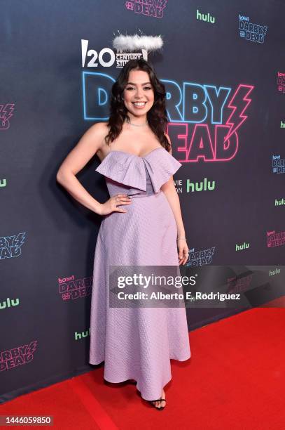 Auli'i Cravalho attends the Darby and the Dead Special Screening at The Los Angeles Theatre Center in Hollywood, California on November 30, 2022.