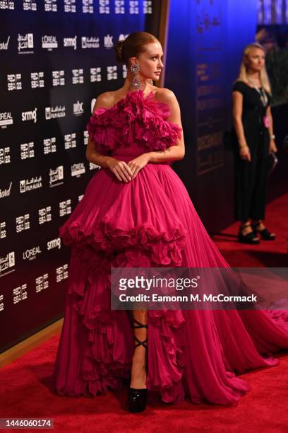 Marina Ruy Barbosa attends the Opening Night Gala screening of "What's Love Got To Do With It?" at the Red Sea International Film Festival on...