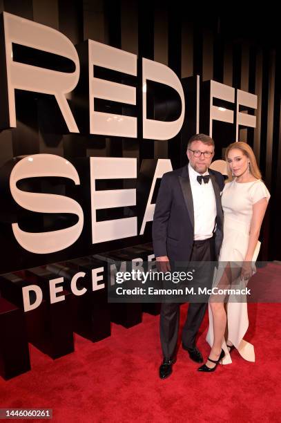 Guy Ritchie and Jacqui Ainsley attend the Opening Night Gala screening of "What's Love Got To Do With It?" at the Red Sea International Film Festival...
