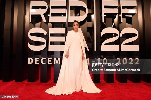 Salma Abu-Deif attends the Opening Night Gala screening of "What's Love Got To Do With It?" at the Red Sea International Film Festival on December...