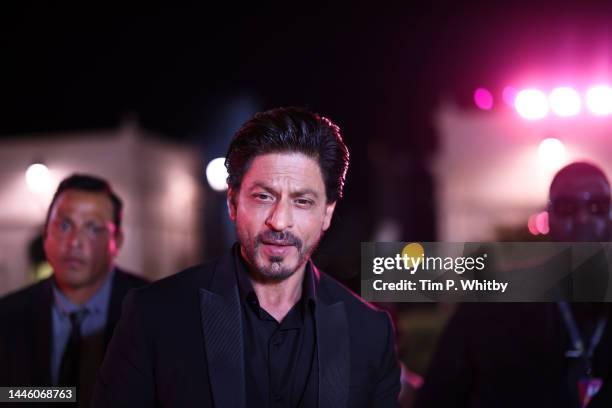 Shahrukh Khan attends the Opening Night Gala screening of "What's Love Got To Do With It?" at the Red Sea International Film Festival on December 01,...