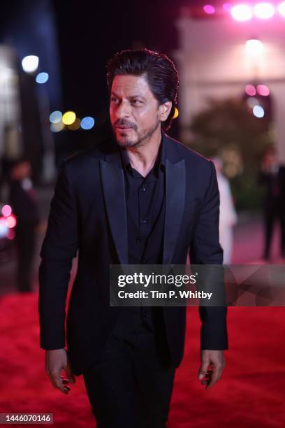 Shahrukh Khan attends the Opening Night Gala screening of "What's Love Got To Do With It?" at the Red Sea International Film Festival on December 01,...