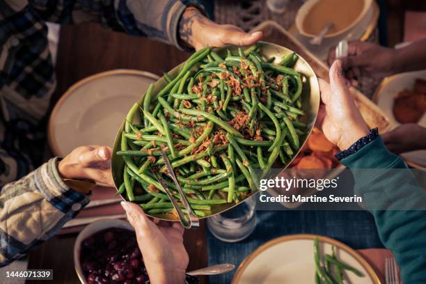 black thanksgiving - green bean stockfoto's en -beelden