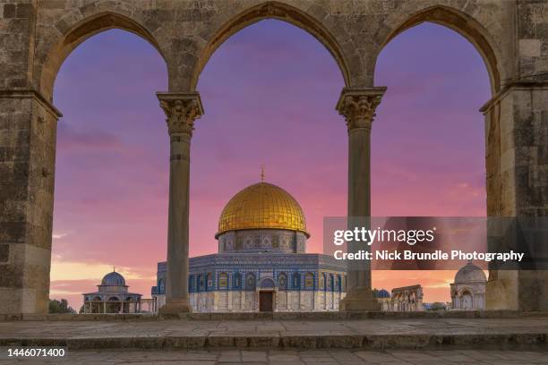 dome of the rock, jerusalem, israel. - jerusalem stock-fotos und bilder