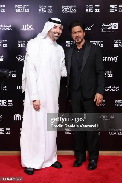 Of Red Sea International Film Festival, Mohammed Al Turki and Shahrukh Khan attend the Opening Night Gala screening of "What's Love Got To Do With...