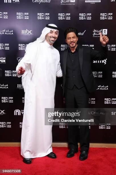 Of Red Sea International Film Festival, Mohammed Al Turki and Shahrukh Khan attend the Opening Night Gala screening of "What's Love Got To Do With...