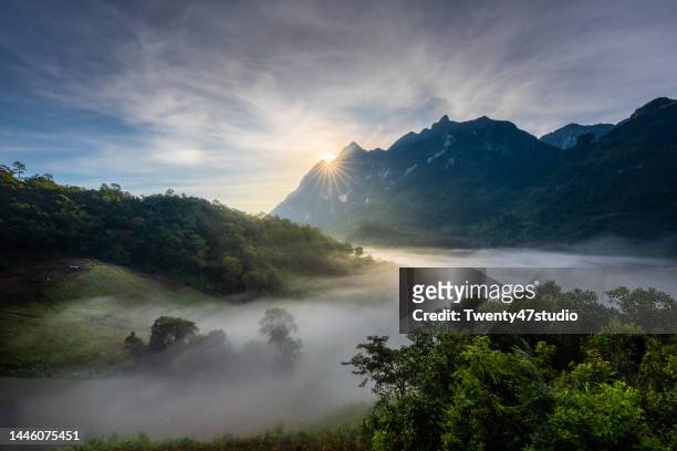 doi luang chiang dao mountain in chiang mai province - chiang mai province stock-fotos und bilder