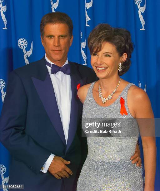 Actors Ted Danson and Mary Steenburgen at Emmy Awards Show, September 8, 1996 in Pasadena, California.