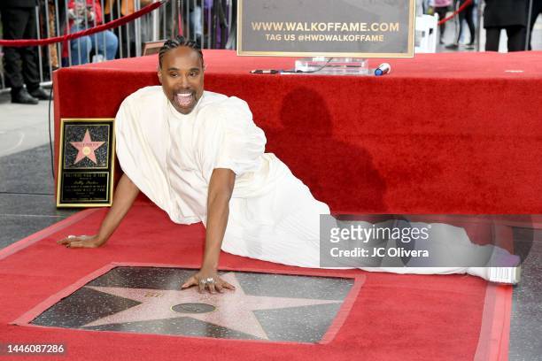 Billy Porter attends the Hollywood Walk of Fame Star Ceremony for Billy Porter on December 01, 2022 in Hollywood, California.