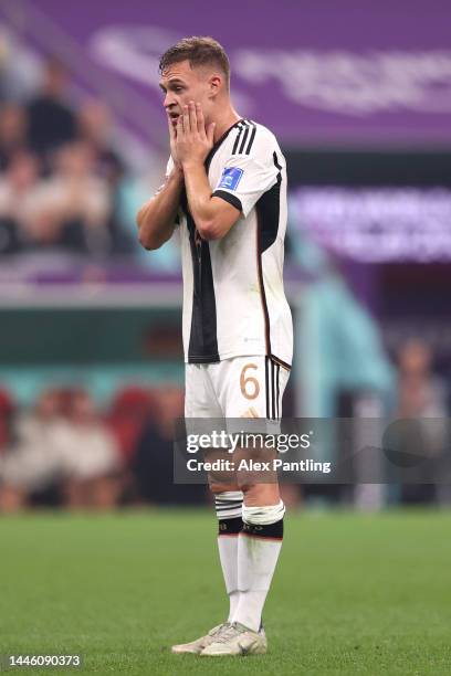 Joshua Kimmich of Germany reacts during the FIFA World Cup Qatar 2022 Group E match between Costa Rica and Germany at Al Bayt Stadium on December 01,...