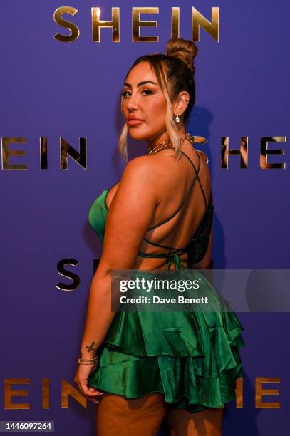 Sophie Kasaei attends the launch of the SHEIN Christmas pop-up store at The Stables on December 1, 2022 in London, England.