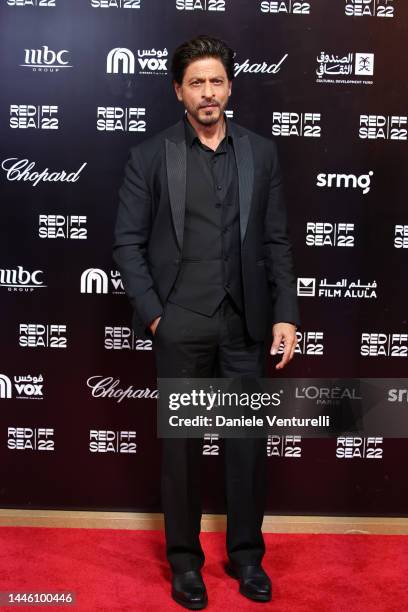 Shahrukh Khan attends the Opening Night Gala screening of "What's Love Got To Do With It?" at the Red Sea International Film Festival on December 01,...