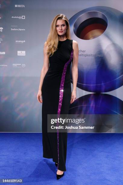 Toni Garrn is awarded with the annual German Sustainability Award Design at Maritim Hotel on December 01, 2022 in Duesseldorf, Germany.