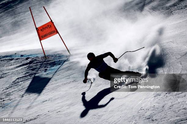 Nico Gauer of Team Liechtenstein skis the Birds of Prey race course during the Audi FIS Alpine Ski World Cup Men's Downhill Training at Beaver Creek...