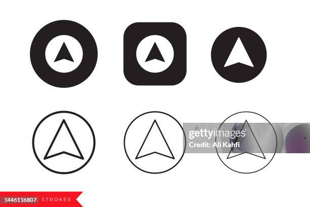 stockillustraties, clipart, cartoons en iconen met navigation icon - compass city