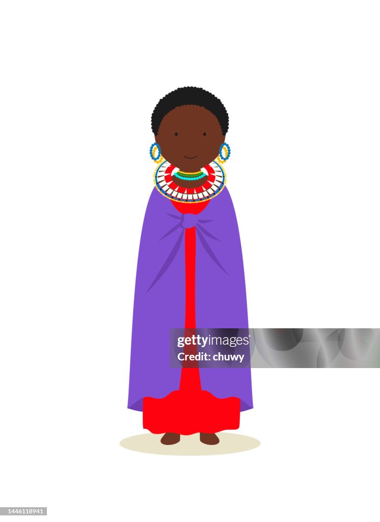 Tanzanian Maasai traditional costume for women