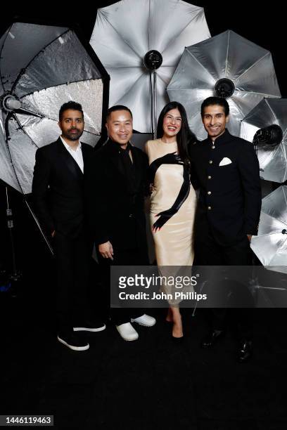 Musa Tariq, Phillip Lim, Imran Amed, Shaana Levy-Bahl and Uraaz Bahl attend the BoF VOICES 2022 at Soho Farmhouse on December 01, 2022 in Chipping...