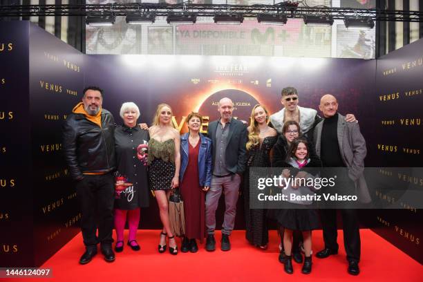 Pedro Bachura, Maria Jose Sarrate, Angela Cremonte, Aten Soria, Jaume Balagero, Ester Exposito, Sofia Reyes and guests attend the "Venus" Premiere at...