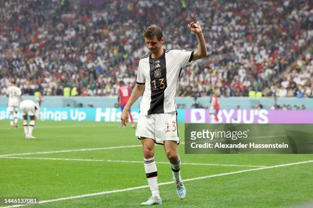 Thomas Müller of Germany walk off the pitch after getting substituted off during the FIFA World Cup Qatar 2022 Group E match between Costa Rica and...
