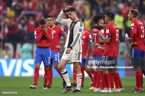 Kai Havertz of Germany walk off the pitch after the FIFA World Cup Qatar 2022 Group E match between Costa Rica and Germany at Al Bayt Stadium on...