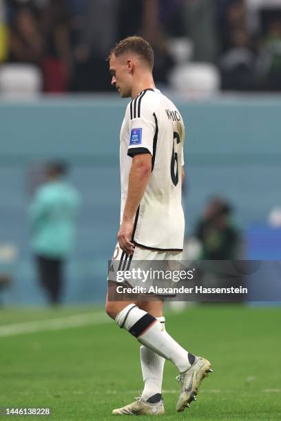 Joshua Kimmich of Germany looks dejected whilst he walk off the pitch after the FIFA World Cup Qatar 2022 Group E match between Costa Rica and...
