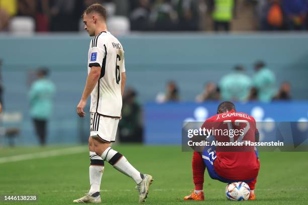 Joshua Kimmich of Germany looks dejected whilst he walk off the pitch after the FIFA World Cup Qatar 2022 Group E match between Costa Rica and...
