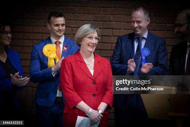 Labour Party candidate Samantha Dixon is declared the winner of the City of Chester parliamentary by-election at the Northgate Arena Leisure Centre...