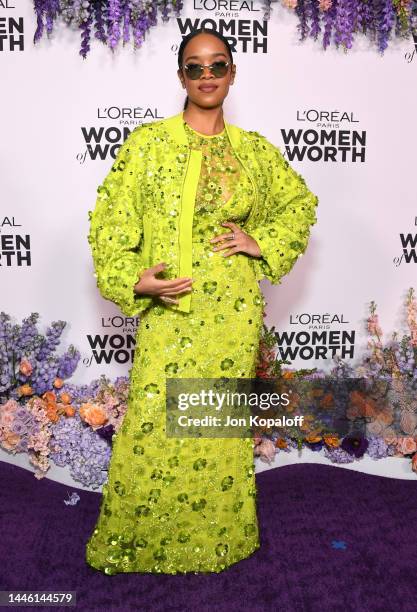 Attends L'Oréal Paris' Women of Worth Celebration at The Ebell Club of Los Angeles on December 01, 2022 in Los Angeles, California.
