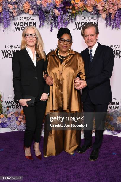 Felicity Huffman, Susan Burton, Founder of A New Way of Life Reentry Project and William H. Macy attend L'Oréal Paris' Women of Worth Celebration at...