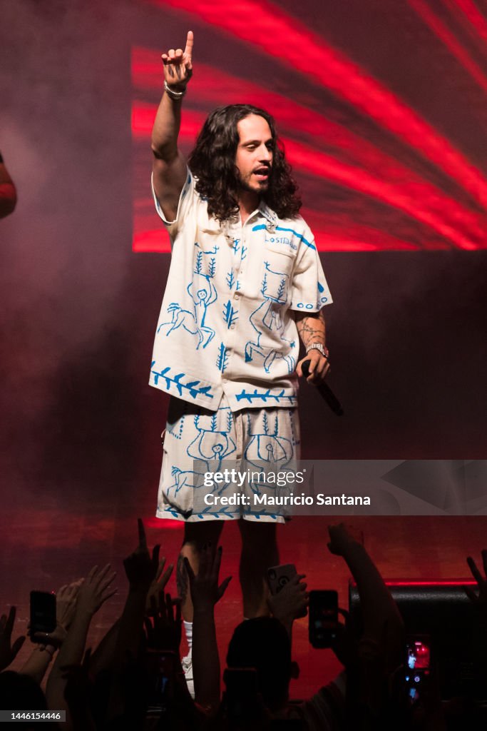 Russ W Rapper Russ performs live on stage at Audio Club on December 1, 2022 ...