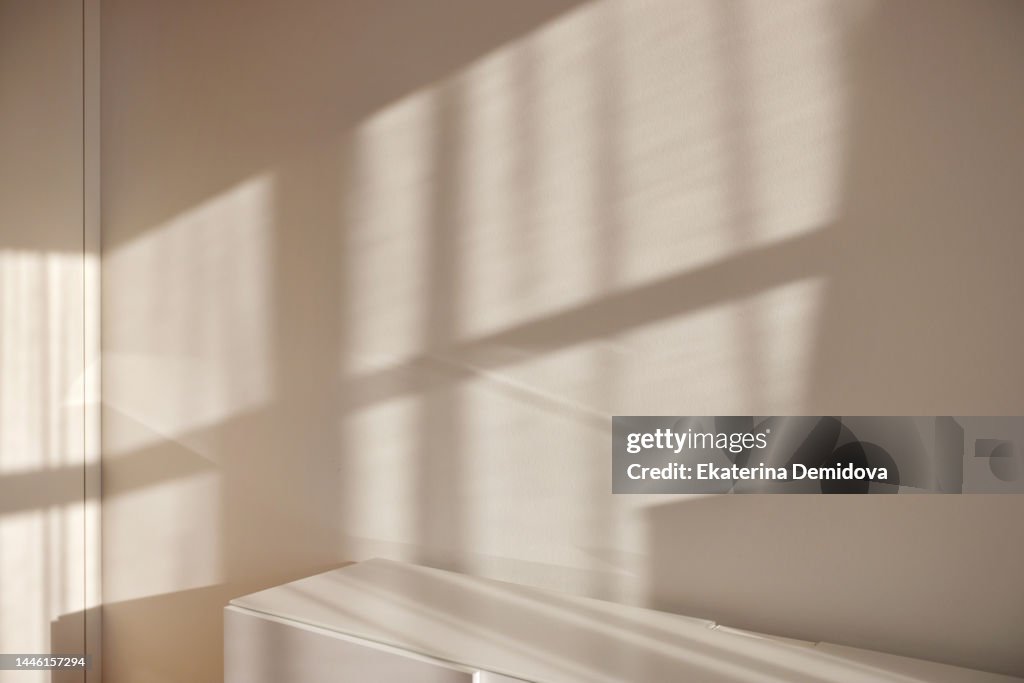 White walls with sunlight from window