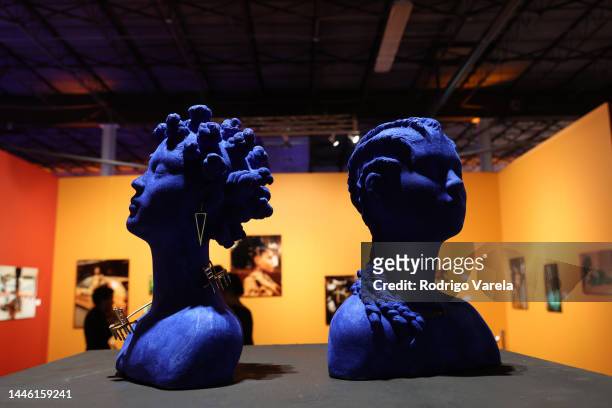 View of the art installations during 'The Crown We Never Take Off' Art Basel VIP Preview presented by Prime Video in Celebration of New Series...
