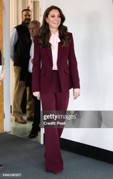 Catherine, Princess of Wales during a visit to Roca, a non-profit organisation focusing on high-risk young people between the ages of 16-24 years old...