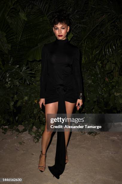 Ursula Corbero attends the Saint Laurent Art Basel Miami Beach Party on December 01, 2022 in Miami Beach, Florida.