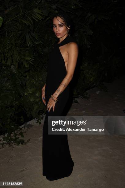 Zoe Kravitz attends the Saint Laurent Art Basel Miami Beach Party on December 01, 2022 in Miami Beach, Florida.