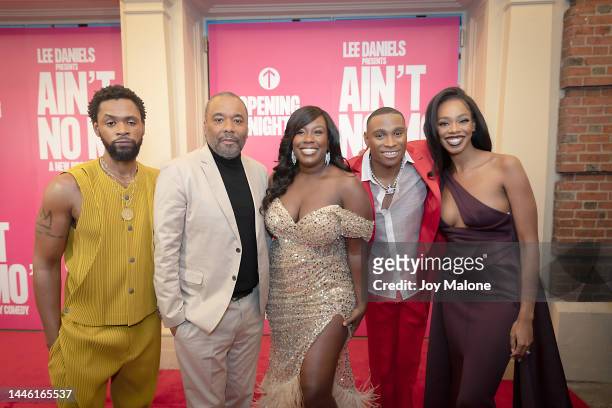 Stevie Walker, Lee Daniels, Crystal Lucas-Perry, Jordan E. Perry, and Fedna Jacquet attend the "Ain't No Mo'" Broadway Opening Night at Belasco...