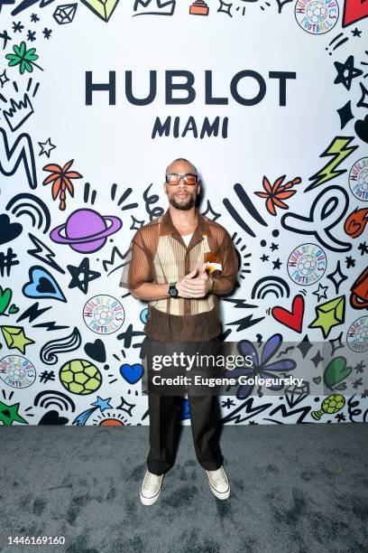 Kendrick Sampson attends Hublot Loves Football Miami Art Basel at W South Beach on December 01, 2022 in Miami Beach, Florida.