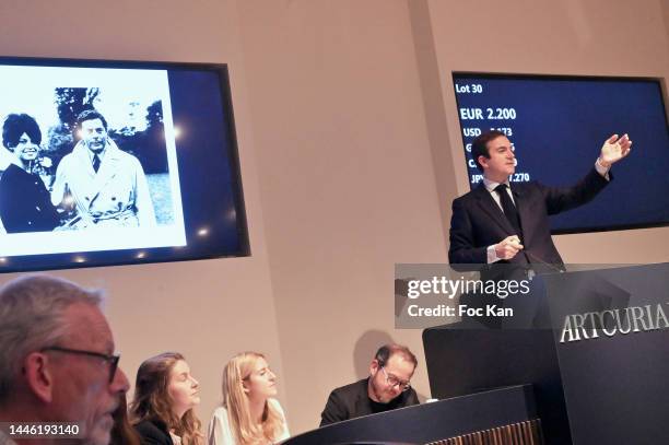 General view of atmosphere with a photo of Brigitte Bardot and Marcello Mastroianni in Louis Malle's film "La Vie Privée " shot by Raymond Depardon...