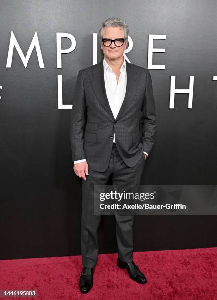 Colin Firth attends the Los Angeles Premiere of Searchlight Pictures "Empire of Light" at Samuel Goldwyn Theater on December 01, 2022 in Beverly...