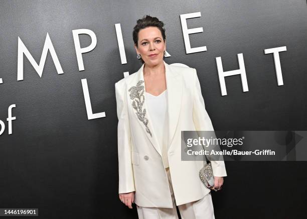 Olivia Colman attends the Los Angeles Premiere of Searchlight Pictures "Empire of Light" at Samuel Goldwyn Theater on December 01, 2022 in Beverly...