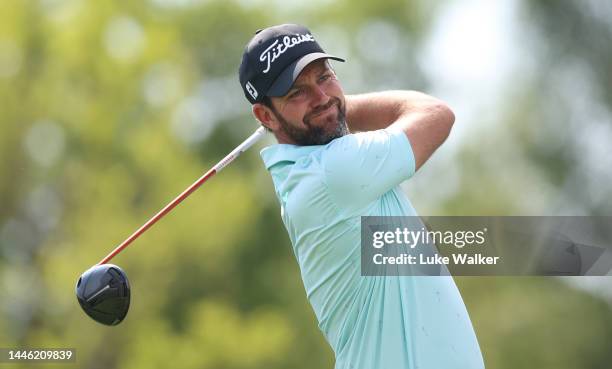 Scott Jamieson of Scotland plays his tee shot on the 15th hole during Day Two of the Investec South African Open Championship at Blair Atholl Golf &...