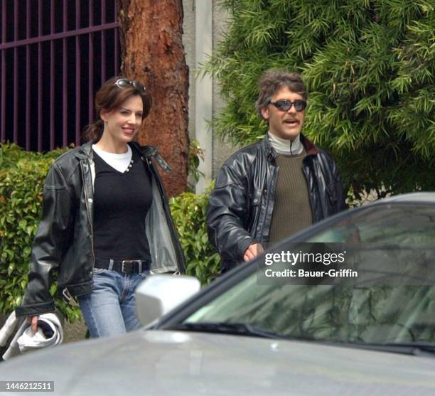 Krista Allen and George Clooney are seen on April 06, 2002 in Los Angeles, California.