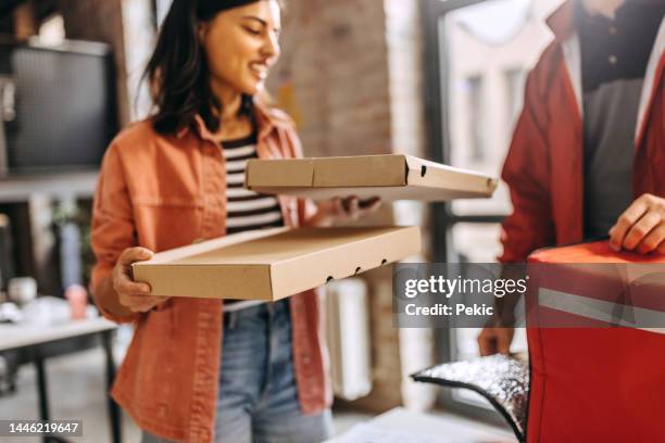 lunch break time - food delivery stock pictures, royalty-free photos & images
