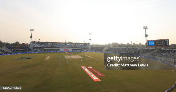 General view during the First Test Match between Pakistan and England at Rawalpindi Cricket Stadium on December 02, 2022 in Rawalpindi, Pakistan.