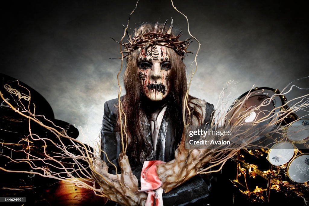 Joey Jordison, #1, of Slipknot, shot in Des Moines, Iowa, 27/06/08 -;